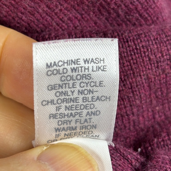 Pure Jill Kimono Cotton Sweater Tunic Top XL Burgundy Oversize Lagenlook Pocket - Picture 7 of 11